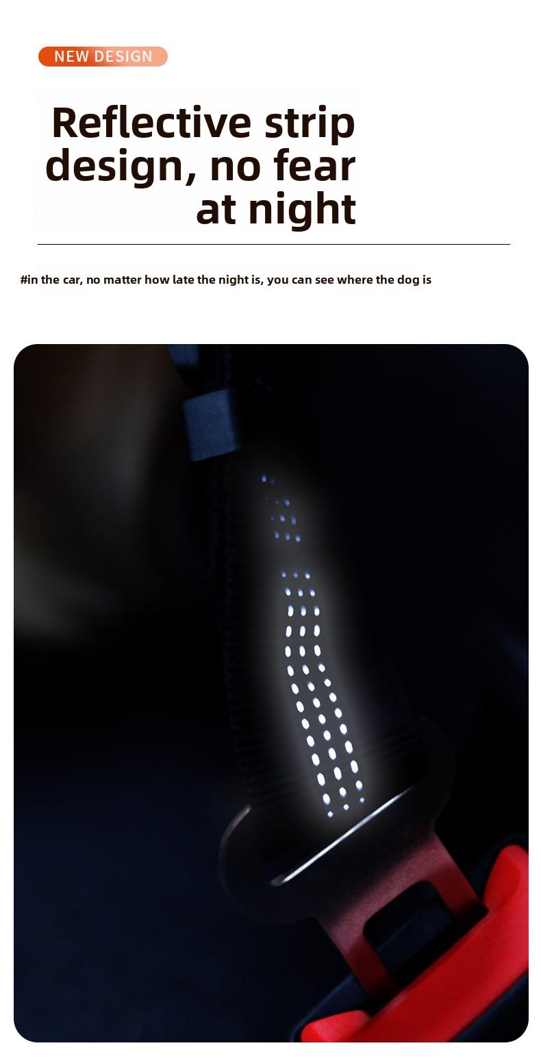 Dog Car Safety Seatbelt, Retractable Bungee Dog Leash, Shock Absorbing Reflective Safety Leash with Steel Buckle, Adjustable Length 20.87-29.53in for Pet Travel, Heavy Duty Vehicle Restraint for Small Medium Large Dogs, Anti-Pull Comfort Walking Leash