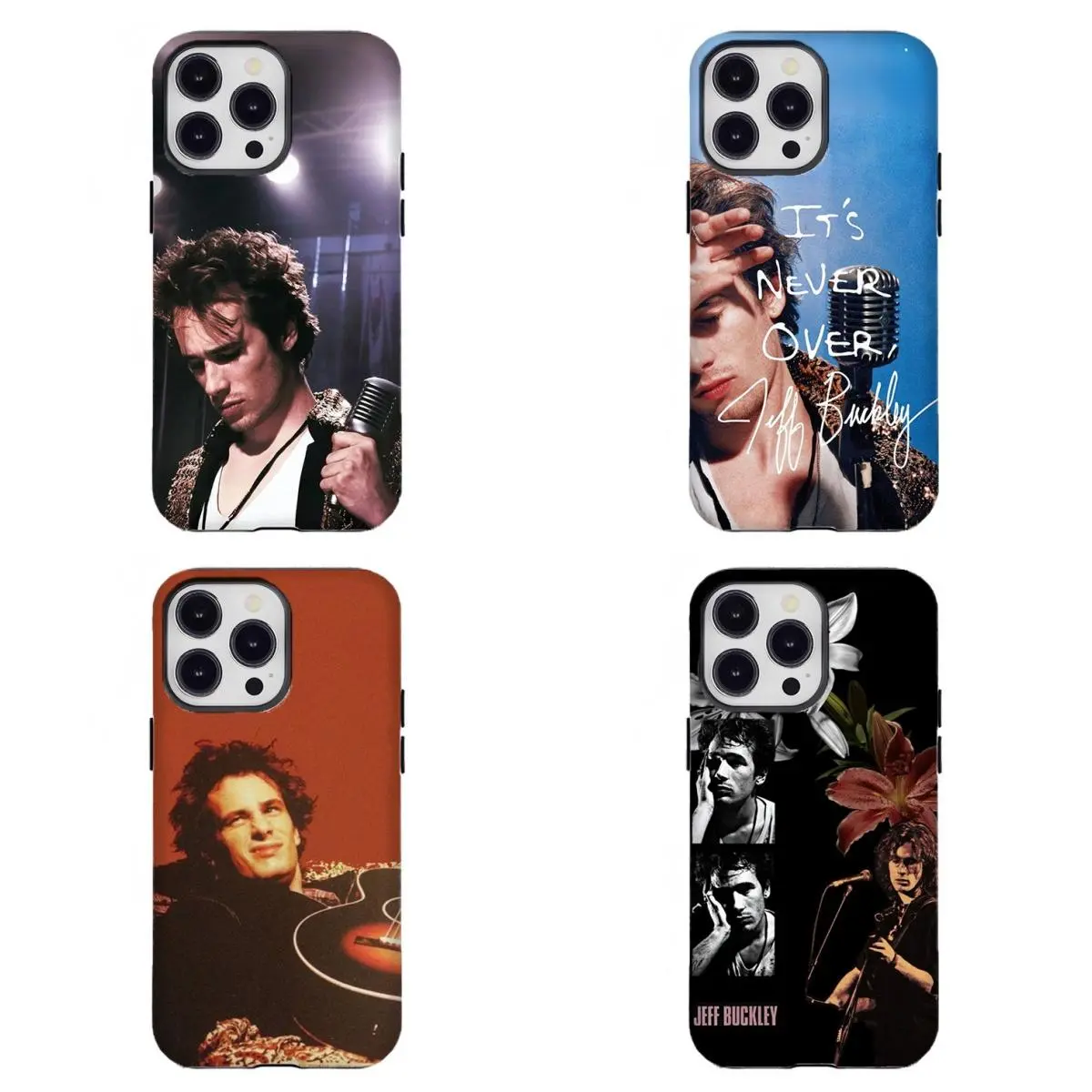 Vintage Jeff Buckley Acoustic Guitar Print Custom Smartphone Case - Wireless-Friendly, Protective, Shockproof Accessory for iPhone 11-17,for Samsung S21-S25 Handheld Cellphone Devices, Ideal Gift for Music Lovers