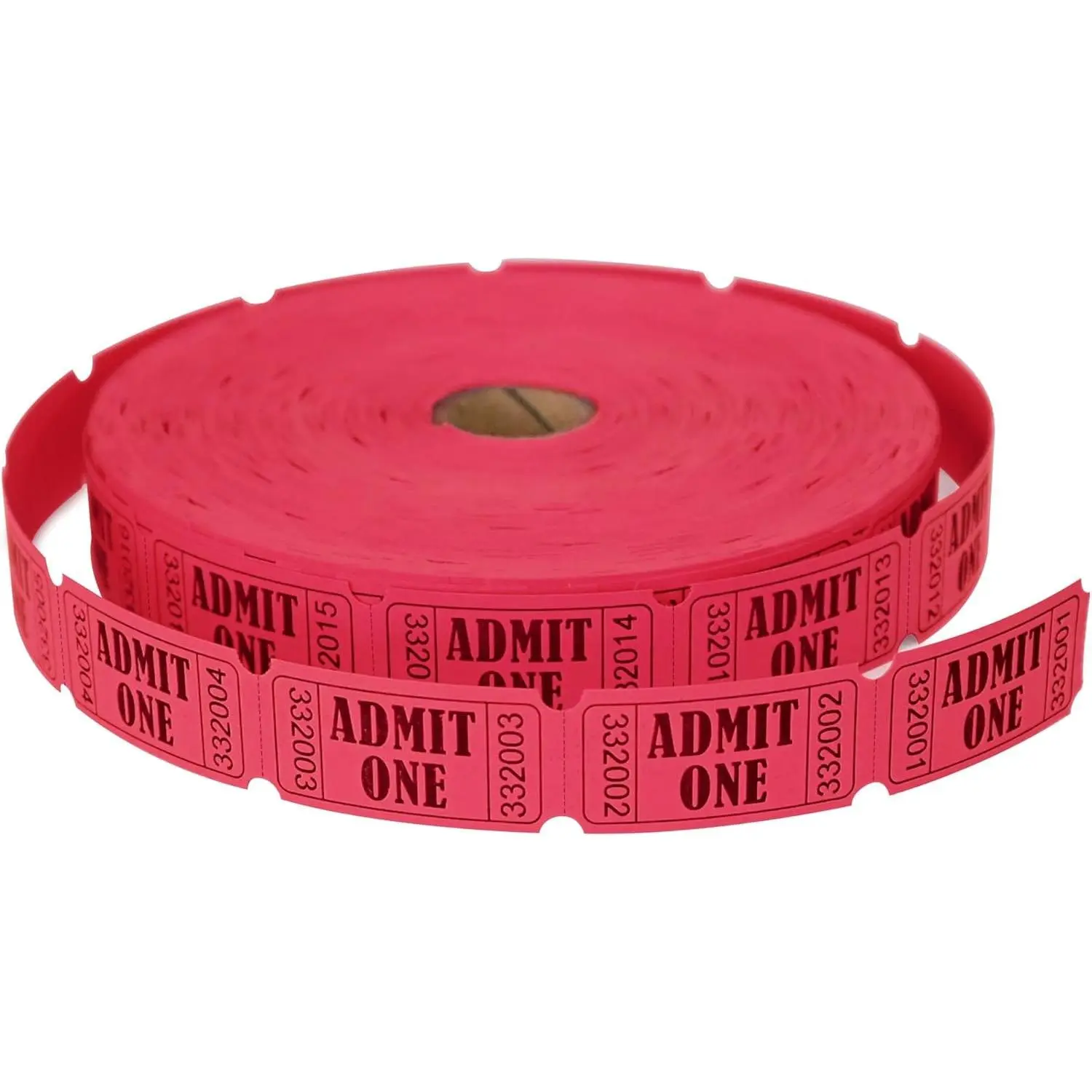 L LIKED 2000 Red Raffle Tickets with Perforations and Consecutive Numbers,Single Ticket Roll for Events, Carnivals, Door Prizes & Drinks