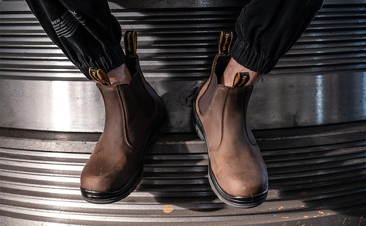 【Safety shoes】 Insulation 18KV Anti-Smash Anti-Piercing Anti-Scalding Comfortable Wear-Resistant Wholesale Anti-Smash Anti-Stab Insulation Electric Welding Labor Insurance Shoes Footwear Closed for Worker Boy Brown