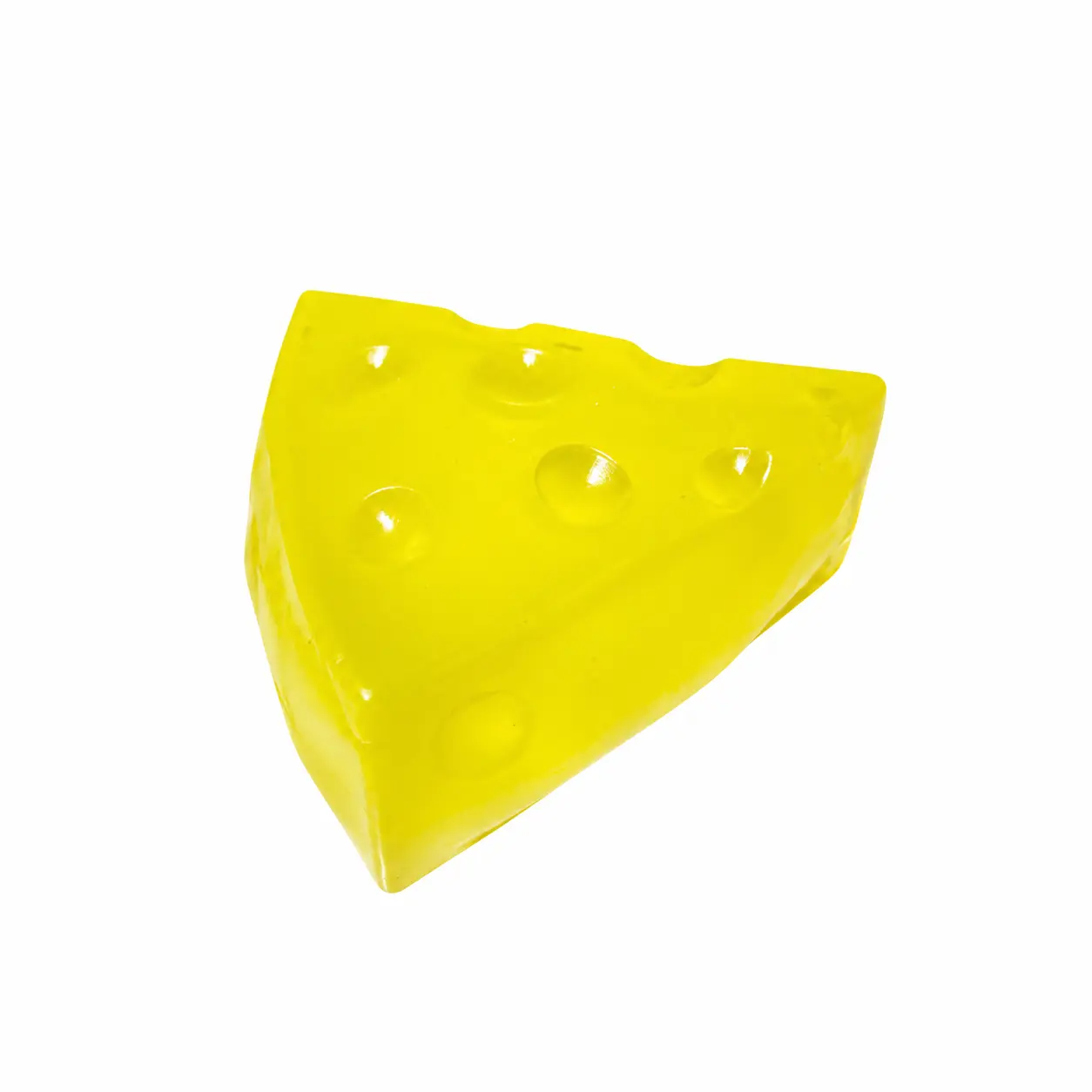Translucent Cheese Triangle Squishy Toy, 3.15 in TPR Jelly Cheese Squeeze Fidget, Moldable Non-Rebound Sensory Toy for Hand Relaxation & Stress Relief, Cheese Squishy