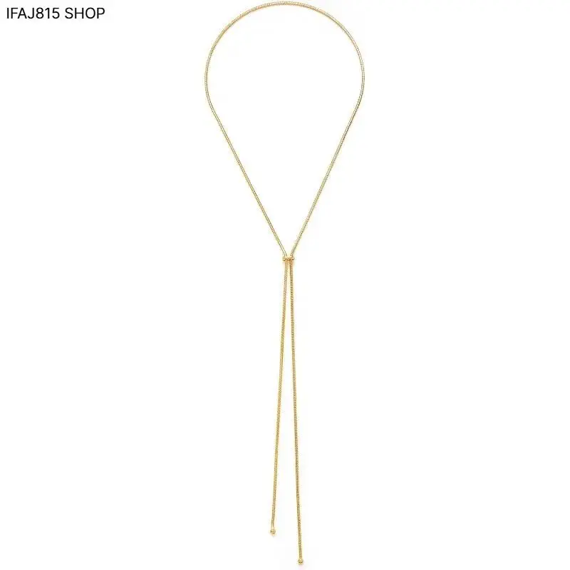 Women's Gold Y Lariat Layered Necklace - Adjustable Dainty Long Pendant Chain, Minimalist Gold-Silver Plated, Lightweight Elegant Everyday Accessory, Boho Chic for Summer Outfits, Beach Vacation, Gold Necklace Women