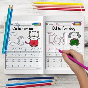 Alphabet Learning Book for Kids Ages 3-6, ABC Letter Tracing, Phonics, First Words, Preschool Early Education Workbook