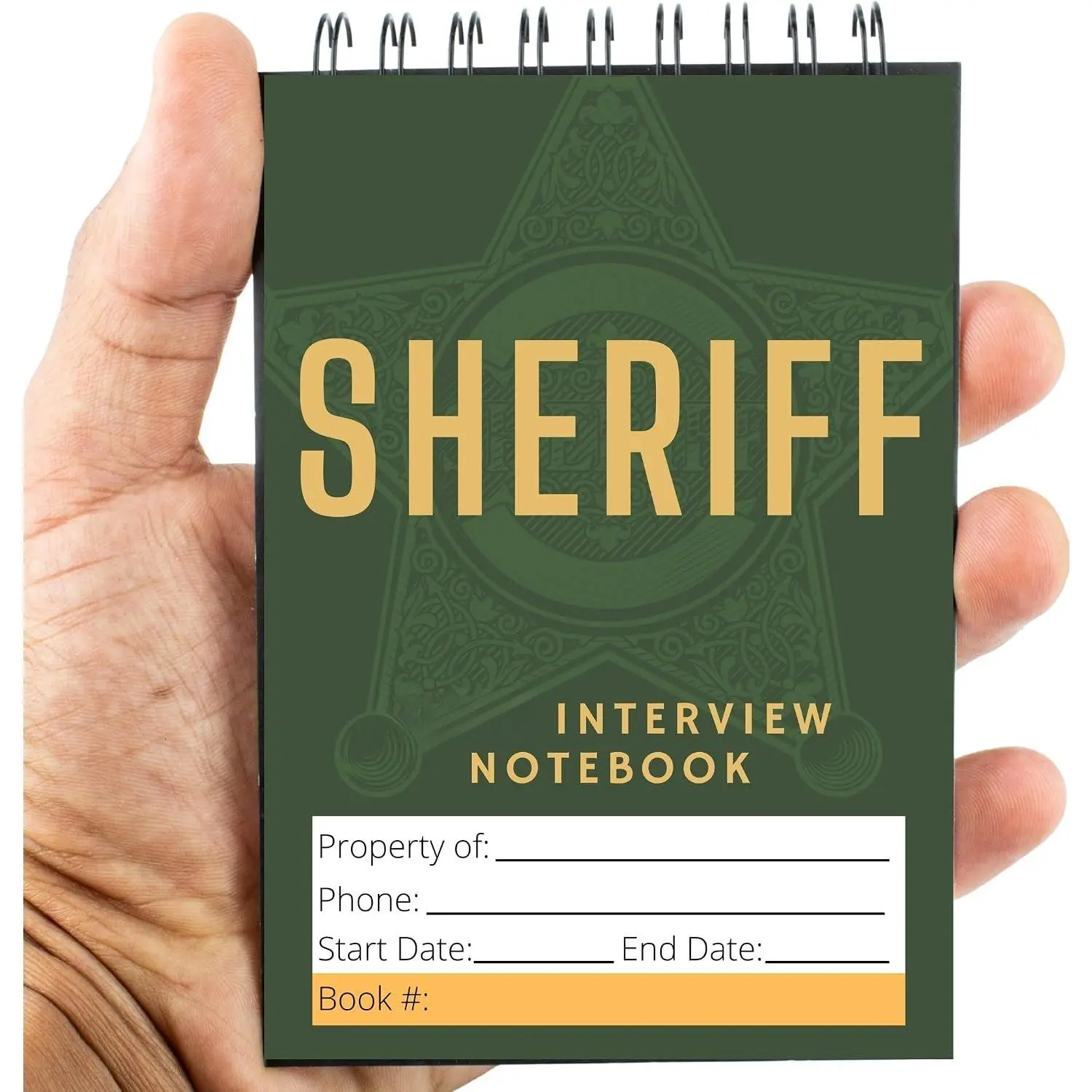 Law Enforcement Incident Report Notepads, Sheriff,  &  Gear, EDC Officer Notebook, Cop Gifts, Interview Equipment Accessories Book, 6 Pack (Sheriff)