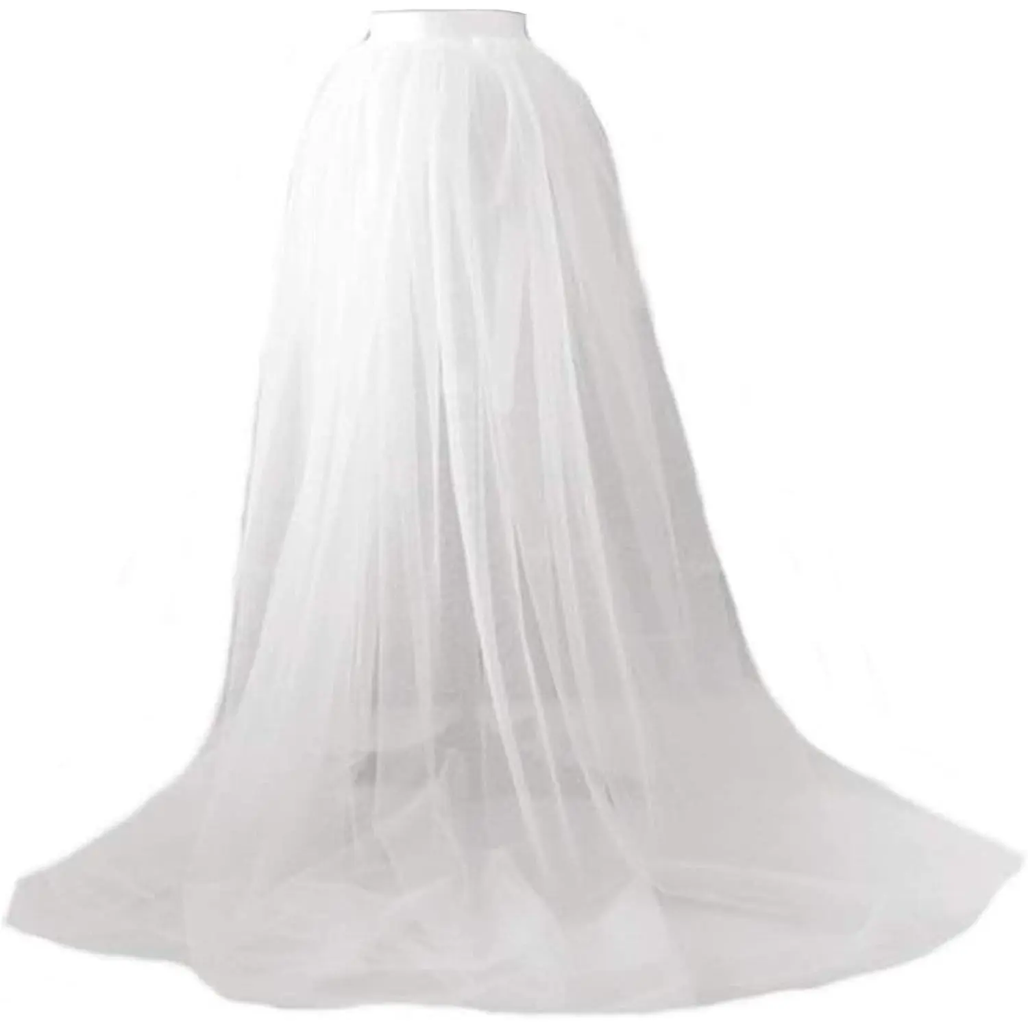 Women Tulle Tutu Long Skirts Wedding Party Cocktail Prom Bandage Mesh Maxi Dress Overskirt Overlay Long Bridal