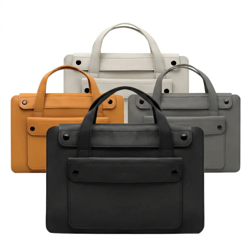 Portable Laptop Briefcase with Multi-Compartments - Water-Resistant Stain-Proof Foldable Bag for Travel Essentials Waterproof Bag Messenger Bag tote bag