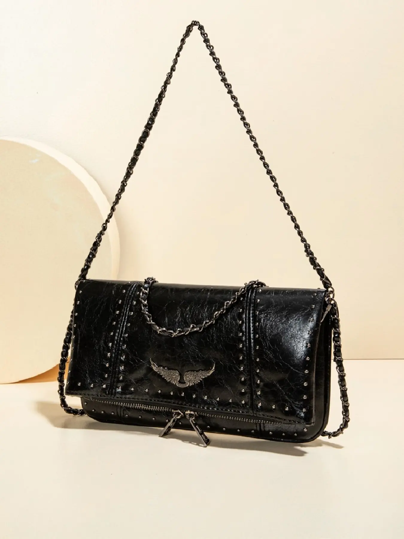Vintage Unique Design Luxury Women's Chain Shoulder Bag, Elegant Crossbody Purse, Stylish Handbag for Everyday Use