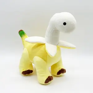 Cute Banana Brontosaurus Design Plush Toy, Soft Stuffed Animal Plushie, Cartoon Banana Soft Dragon Doll, Home Decoration Gift