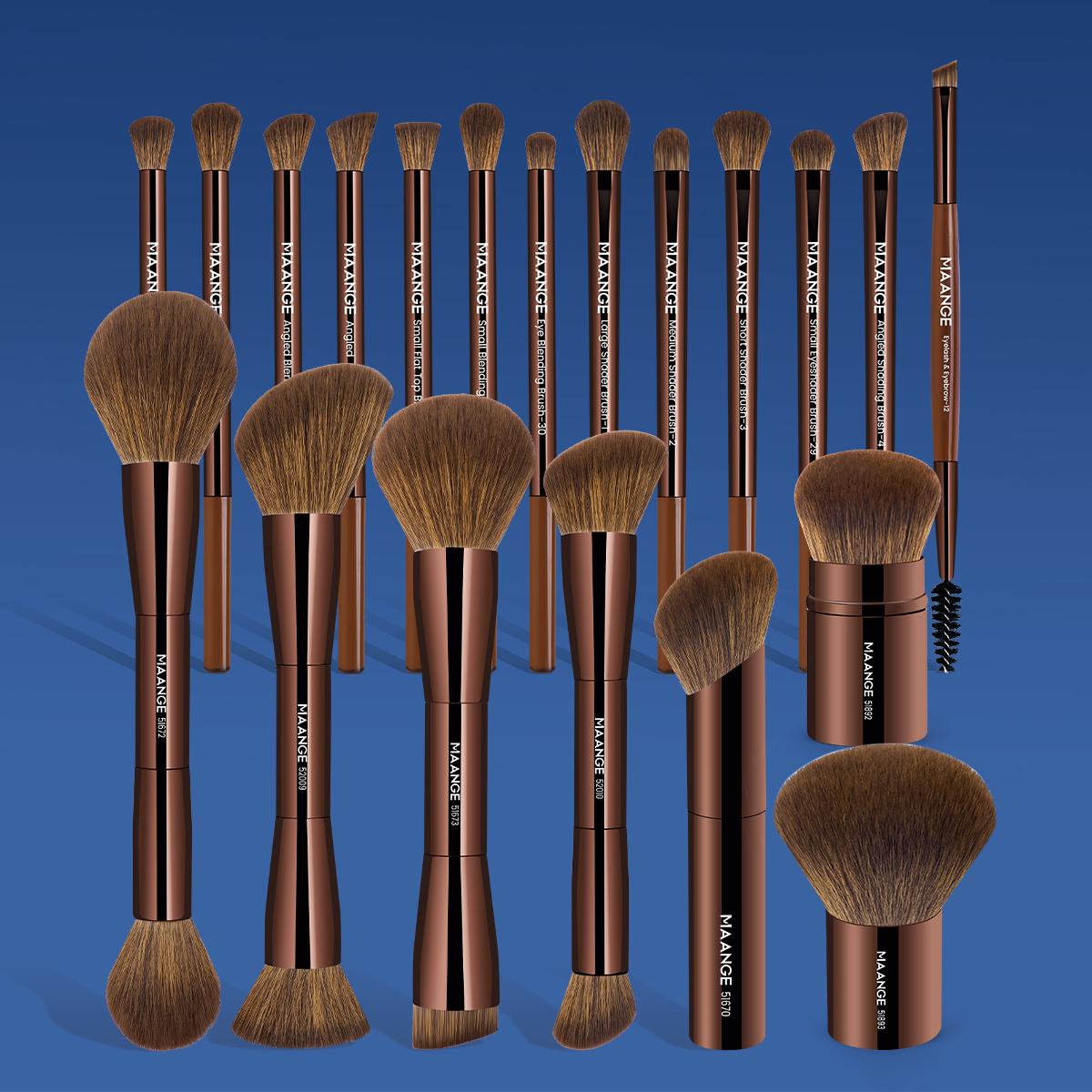 MAANGE 20pcs Professional Makeup Brush Set, Powder Brush Blush Brush Concealer Brush Contour Brush Nose Contour Brush Eyeshadow Brush Eyebrow Brush Detail Brush, Versatile Cosmetic Tools for Beauty Enthusiasts, Makeup Brush Kit