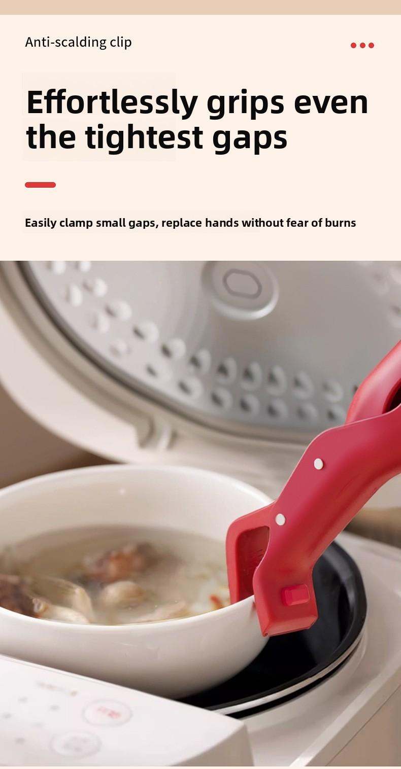 2 Counts Hot Plate Gripper, Multi-Purpose Anti-Scald Tool for Bowls, Plates, Pans, Serving as Holder, Clip,