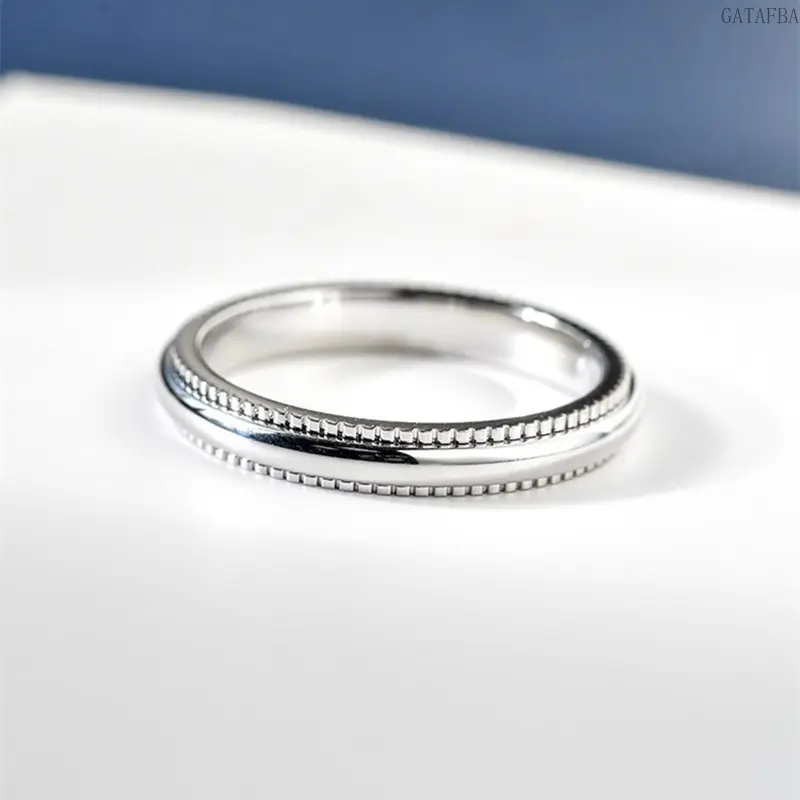 Classic Minimalist Plain Band Rings Trendy Engagement Jewelry For Women Daily Wear