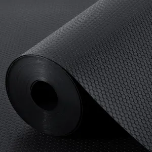 Shelf Liners for Kitchen Cabinets Non Adhesive Drawer Liner for Bathroom Waterproof Refrigerator Liners for Shelves Fridge Plastic Mats Cabinet Cupboard Liner Black 11.8 x 59 Inches