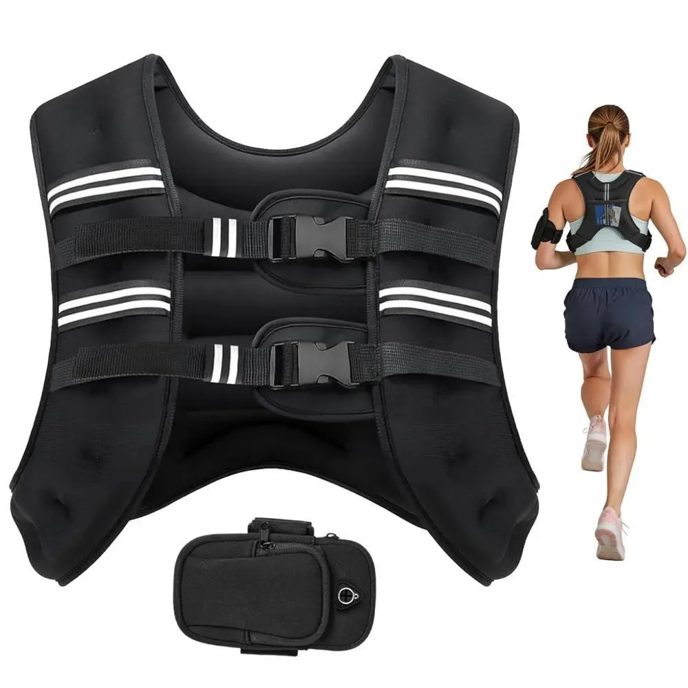 Weighted Outdoor Fitness Training Vest 8LB 12LB 16LB 20LB 25LB Adjustable Breathable Workout Vest Durable Fitness Gear For Home Gym Running Exercise(20IB)