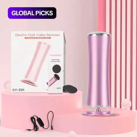 Portable Electric Foot File, USB Rechargeable Foot Grinder, Pedicure Machine, Nail Care Personal Care Accessories for Men & Women #GLOBAL PICKS