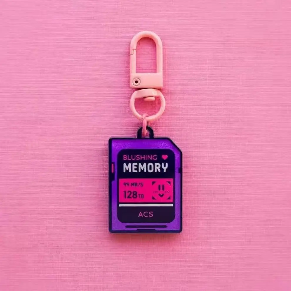 Heartbeat Memories Keychain, Universal Fit Memory Card Keyholder, Durable Design for All Users, Perfect Gift Idea for Enthusiasts