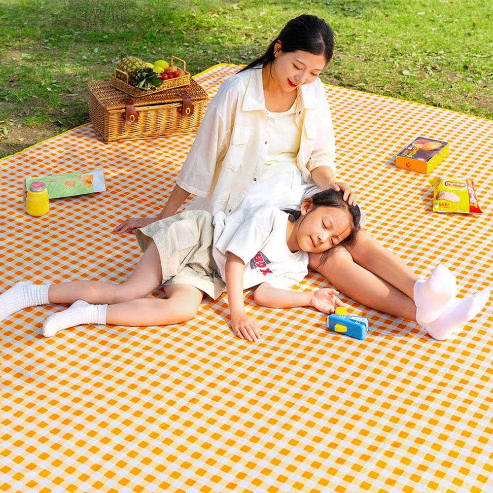 Extra-Large Beach Blanket (60" x 80") - Outdoor Picnic Mat: Waterproof, Sand-Proof, and Portable.Foldable and Lightweight-Ideal for Spring and Summer Camping, Beaches, and Parks.