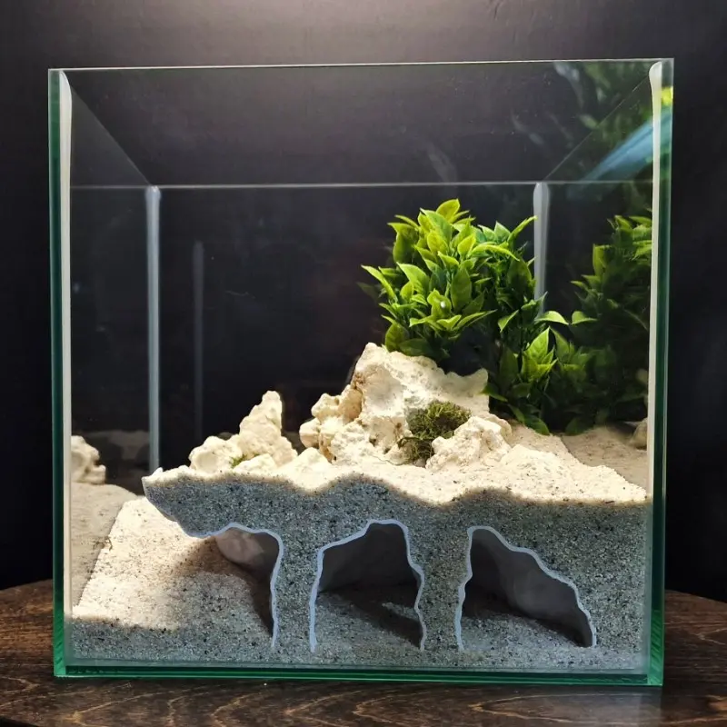 Mangrove Shape Underground Fish and Shrimp Cave, Ideal Hiding Spot for Reptiles and Amphibians, Rock Surface Design