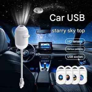 USB Starry Sky Projection Lamp Romantic Galaxy Ambient Night Light Portable Projector For Car Interior Bedroom Home Decor