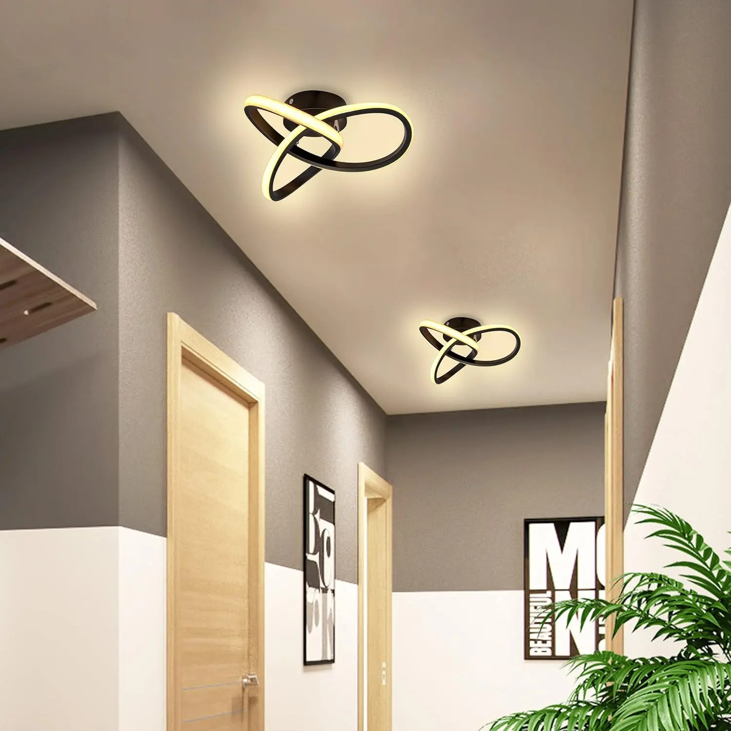 LED Ceiling Light, Modern Minimalist LED Ceiling Spot Light, Energy Saving Bright Ceiling Light for Bedroom, Living Room, Kitchen, Restaurant
