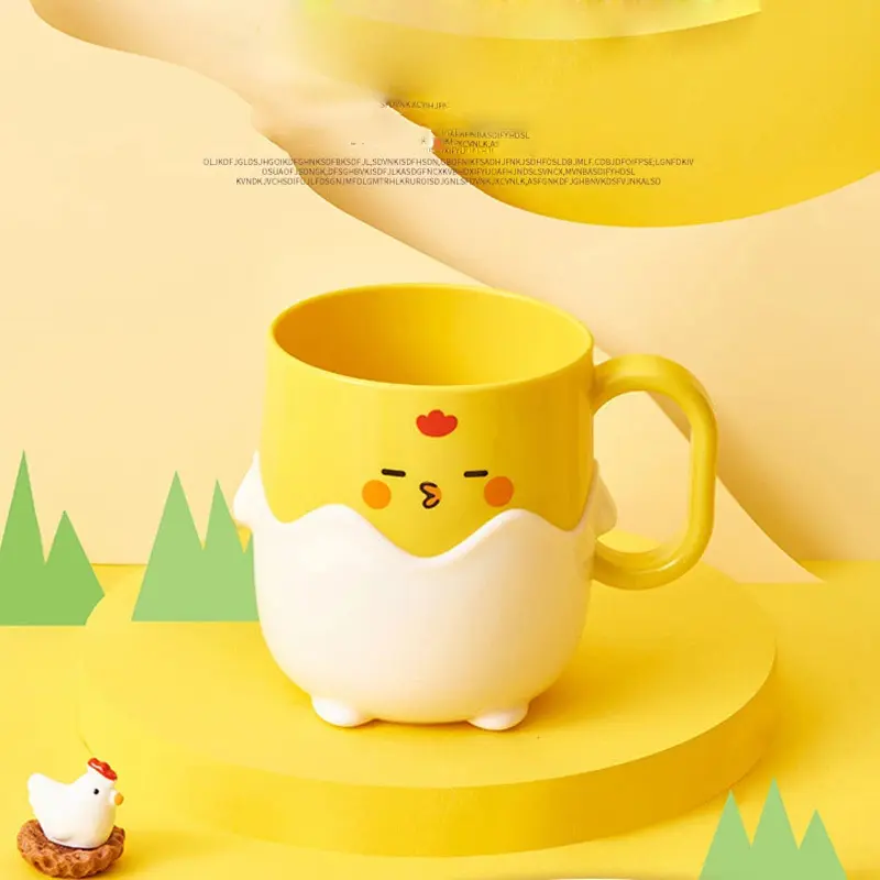 250ml Cartoon Cute Plastic Toothbrush Cup, Household Bathroom Cup, Bathroom Water Cup