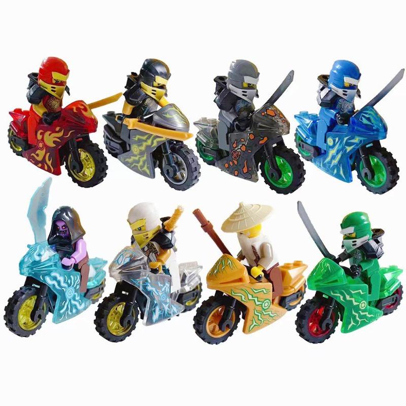 Building blocks gold ninja humanoid dolls educational splicing toys mini characters children's birthday gifts cartoon characterspopular popular