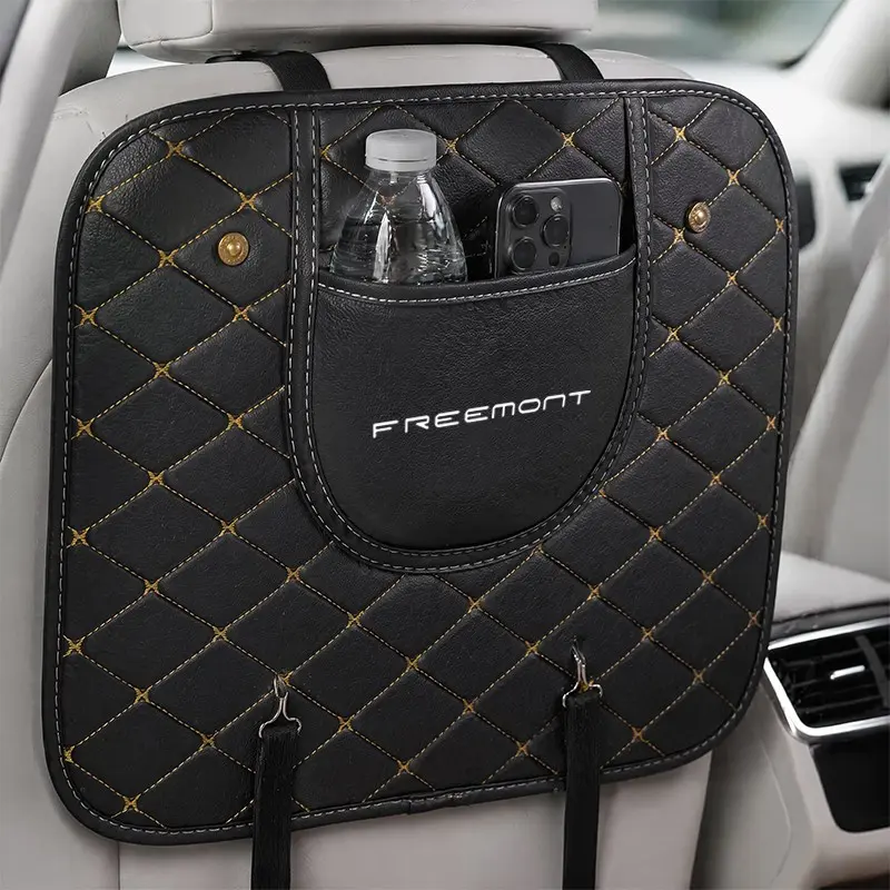 Fiat Freemont Car Seat Back Kick Guard, Exclusive Logo Design, Blocks Sand Footprints Stains, Easy Installation, Interior Upgrade Accessory