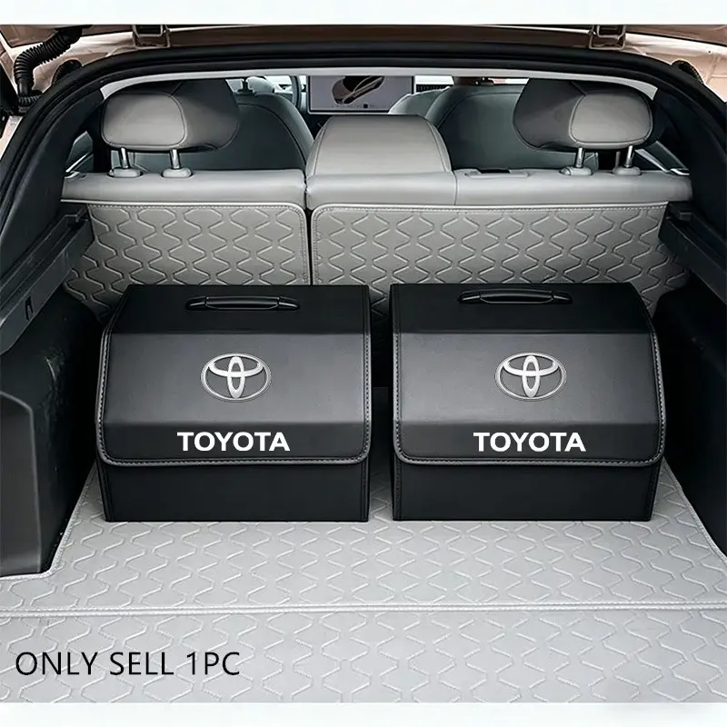 Car Trunk Organizer Box Large Capacity Folding Stowing Storage Bag For Toyota 86 Mirai Supra Prado Alphard Crown Vellfire Sequoia Prius Camry Yaris RAV4 Highlander Sienna Reiz Auris Harrier Fortuner CHR