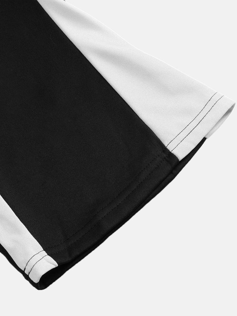 Men's Colorblock Star & Slogan Graphic Print Zip Up Sweatshirt & Drawstring Waist Sweatpants Set, Regular Fit Casual Streetwear Long Sleeve Hooded Sweatshirt & Pocket Flare Leg Pants, Men's Two-piece Outfits for Daily Wear, Sets for Men Clothing