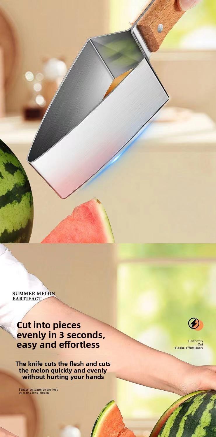 Stainless steel watermelon slicer, multi-functional fruit slicer, fruit divider, watermelon cutting tool