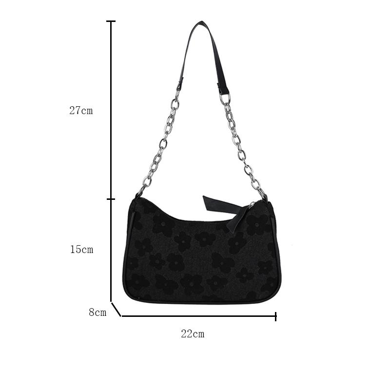 Fashion Felt Shoulder Bags for Women Small Casual Underarm Bag Female Hand Crossbody Bags for Women