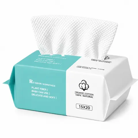 1/2/4 Packs Disposable Dry Facial Towels, Soft Plant Fiber Face Cleansing Cloths, Single Use Dry Wipes For Face Washing, Suitable For Baby & Adults, For Home, Travel, Camping & Outdoor Use, Face Towelettes Disposable