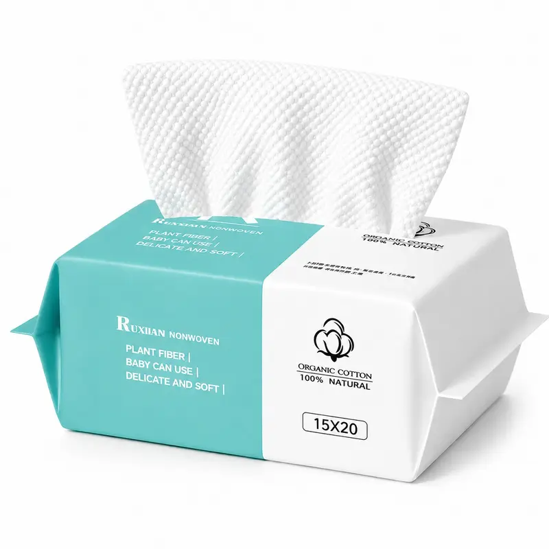 1/2/4 Packs Disposable Dry Facial Towels, Soft Plant Fiber Face Cleansing Cloths, Single Use Dry Wipes For Face Washing, Suitable For Baby & Adults, For Home, Travel, Camping & Outdoor Use, Face Towelettes Disposable