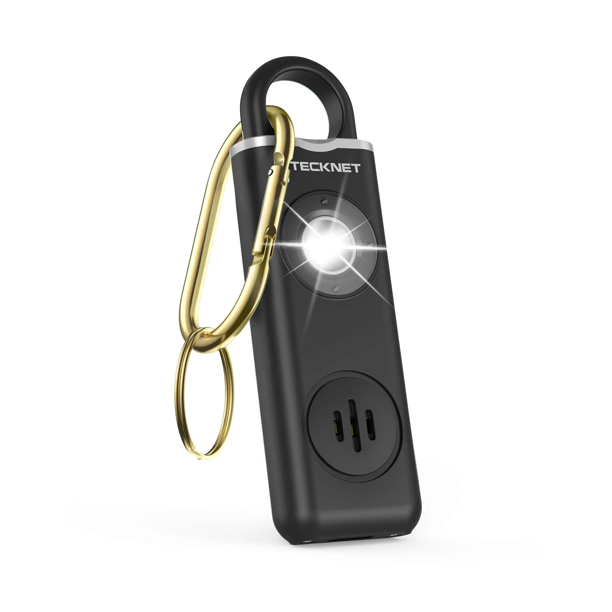 TECKNET Rechargeable Personal Safety Alarm for Women, 130dB Self Defense Keychain Alarm with SOS Strobe Light, Low Battery Notice, Personal Alarm Loud Siren Safety Keychain for Girls Kids Elderly
