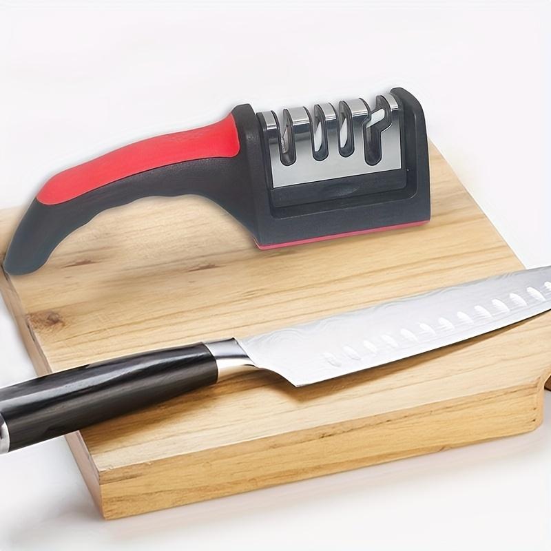 4-Stage Professional Kitchen Knife Sharpener - Tungsten & Diamond Ceramic Sharpening Stone for Chefs Kitchenware Home