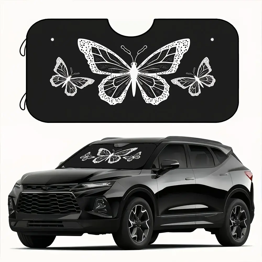 1pc, Butterfly Design Car Windshield Sunshade That Blocks UV Rays, Suitable for Trucks And Suvs, Helps Maintain a Cool And Protected Vehicle