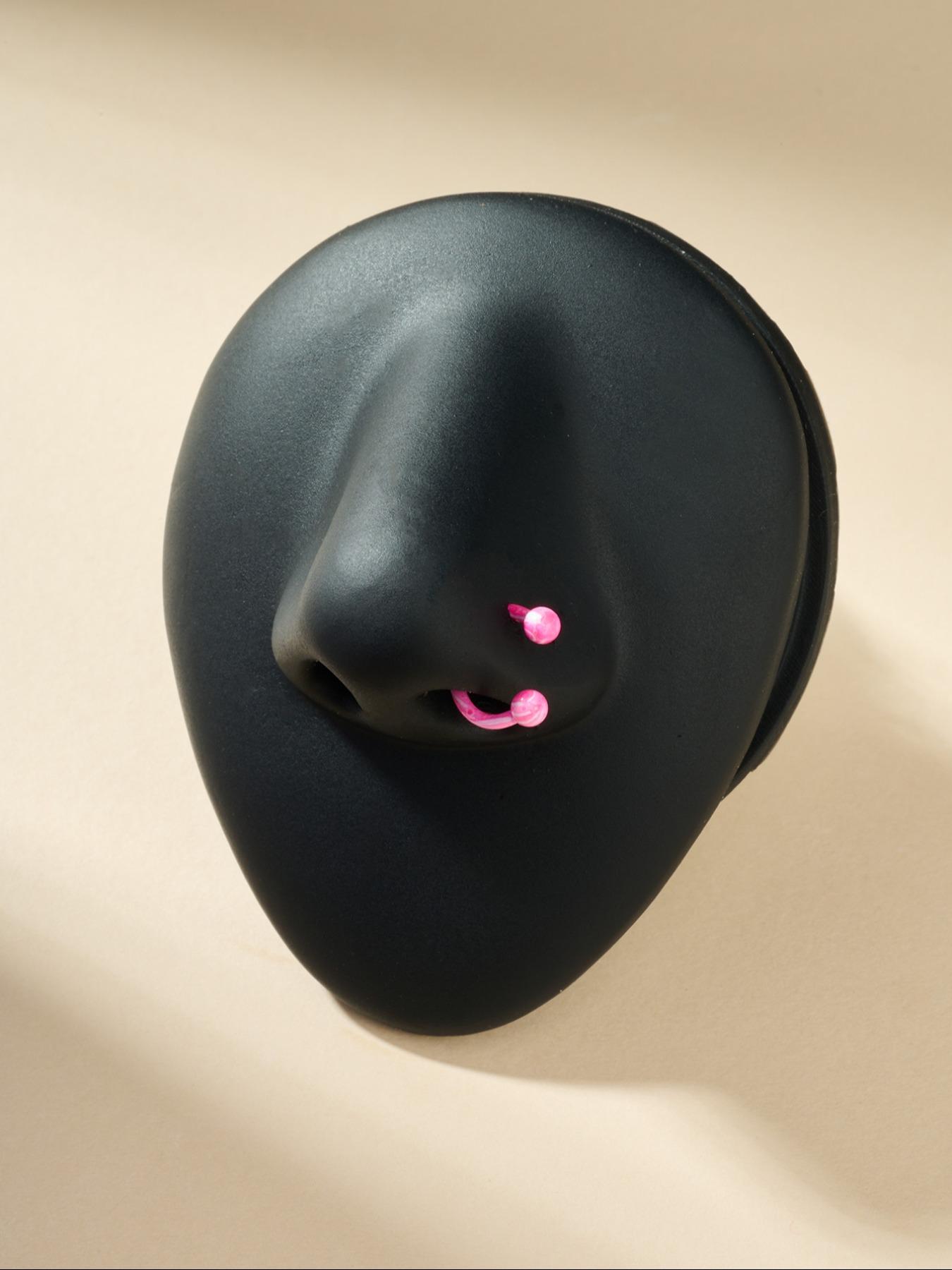 Stainless Steel Nose Ring, Horseshoe Design, Septum Piercing, Hypoallergenic Piercing Jewelry for Men & Women, Halloween Festival Accessories