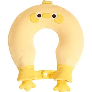 2000ML Cartoon Duck U-Shape Neck Hot Water Bag, Detachable Washable Cover, Heat/cool Therapy, Long-Lasting Warmth, Ideal Gift