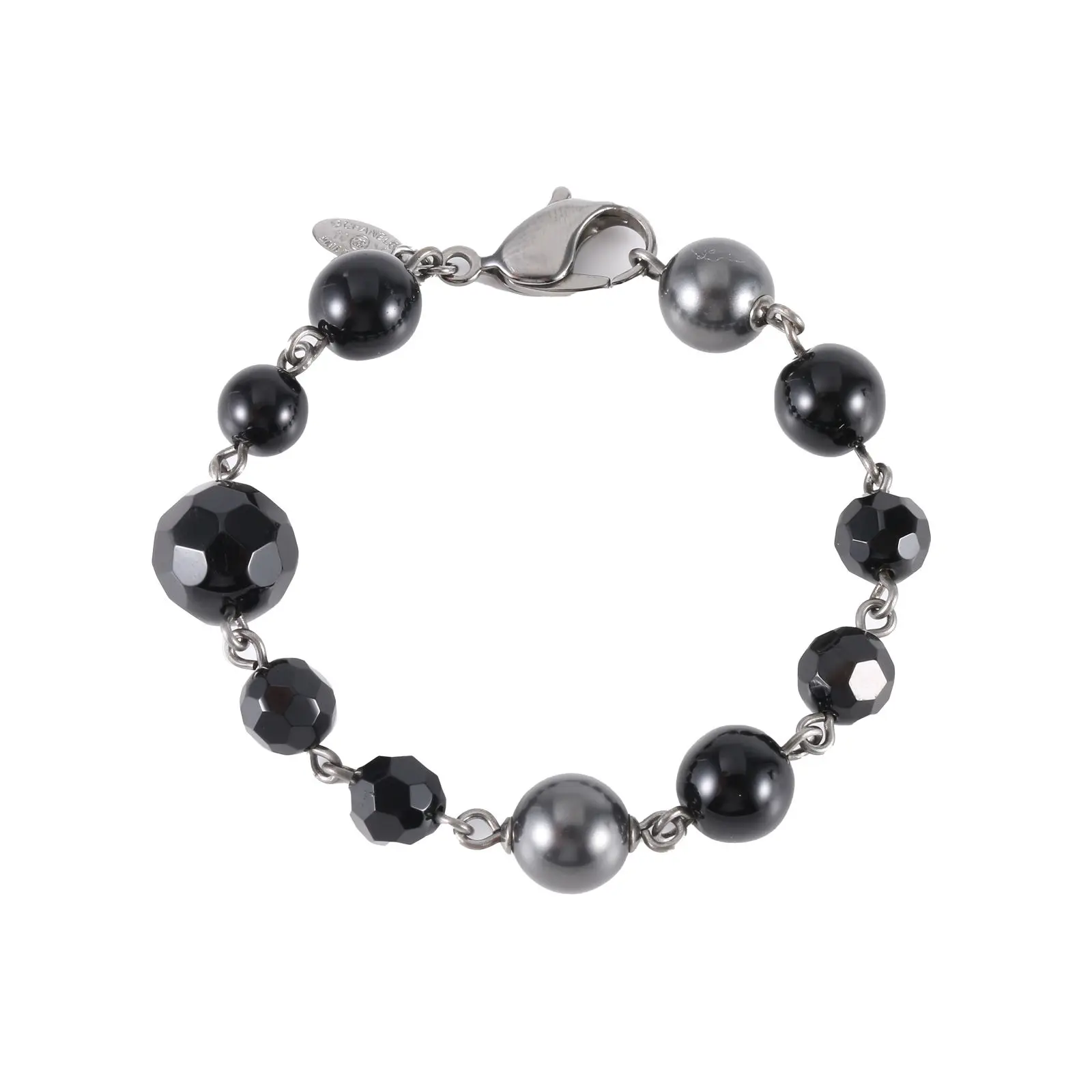 Pre-owned CHANEL Vintage Black Beaded Bracelet AlloyP215562710