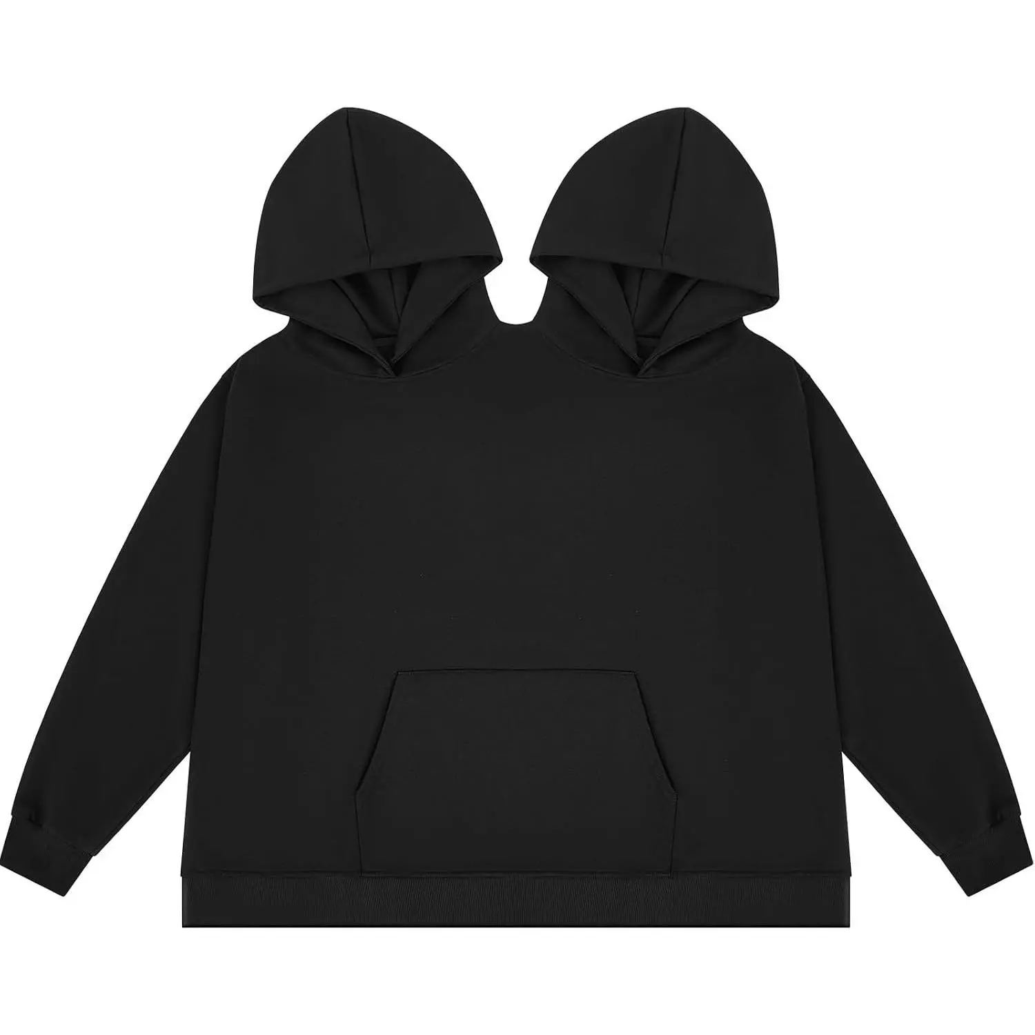 2 Person Couples Hoodie Double Hoodies | 100% Cotton Couples Design, M/L/XL/XXL Matching Sweatshirt, Unique Lovers Gift for Anniversary Christmas(Gift)