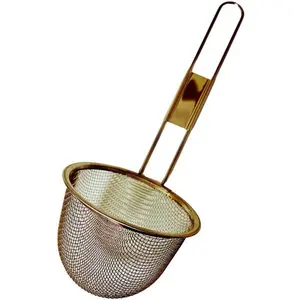 Genique Japanese Miso Soup Bowl, Misokoshi, Miso strainer DIssolving, Soup stock strainer, Stainless Steel, 2.75 inch,small