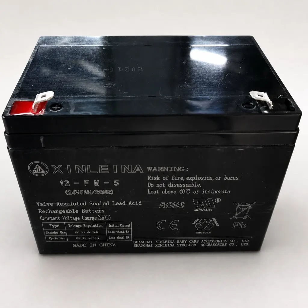 ARCH 24V 5Ah Valve-Regulated Lead-Acid Rechargeable Battery - Durable Replacement for Kids' Ride-On Toys, Electric Cars, Motorcycles - Spill-Proof, High Discharge Rate, Deep Cycle Recovery, UL Certified, Black Plastic, 5.4x3.6x4.2in