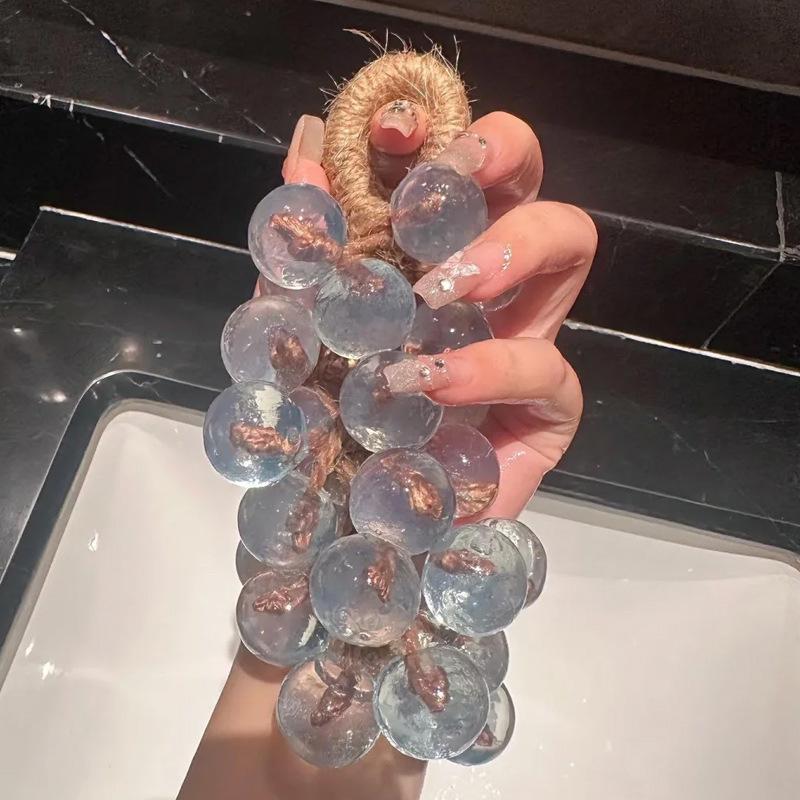 Popular Crystal Grape Soap, Handmade DIY Transparent Grape Bunch Handmade Soap, Gift Box Simulated Grape Soap