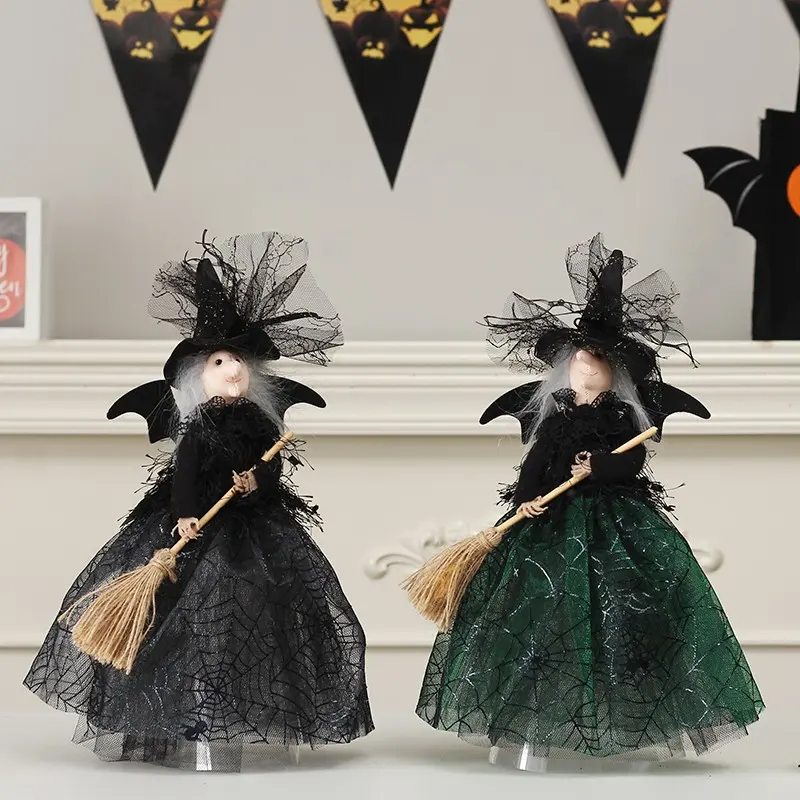 2pcs Halloween Decorations, Witch Doll Tree Top Star, Desktop Ornament Figurine, Perfect for Halloween Party Decoration