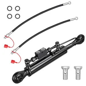 Hydraulic Top Link with Hydraulic Cylinder, 2 Hoses & G3/8" Check Valve for Tractors & Class 1 Equipment - Cat.1-1 (8-1/4in,18-1/8-26-3/8in;11in,20-7/8-31-7/8in), Cat.2-2 (8-5/16in,19-11/16-28in)