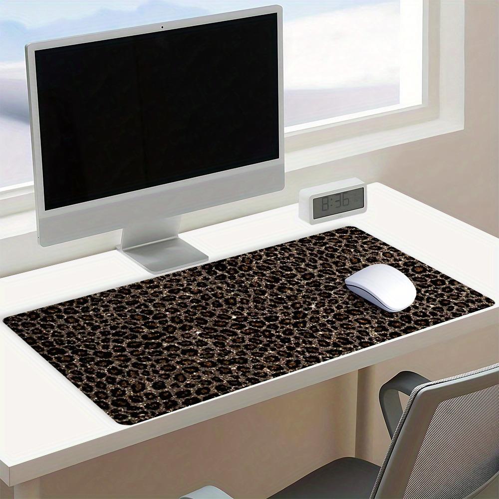 Vintage Leopard Pattern Mouse Pad, Rectangle Gaming Mouse Pad, Non-slip Rubber Base Mousepad, Office Desk Keyboard Mouse Mat for Home Office Game Room Desk, Office Desk Accessories
