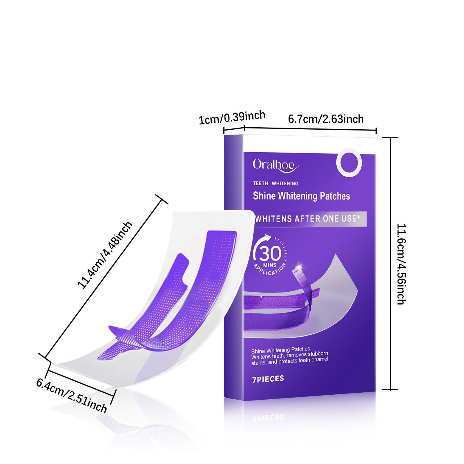 ORALHOE Teeth Whitening strips,purple teeth whitening,Hydrogen Peroxide,Fast Stain Removal & Mannose Gum Protection, Food Grade TPE, 30-Min Even Coverage for Sensitive Teeth, Professional Shine Gentle Daily