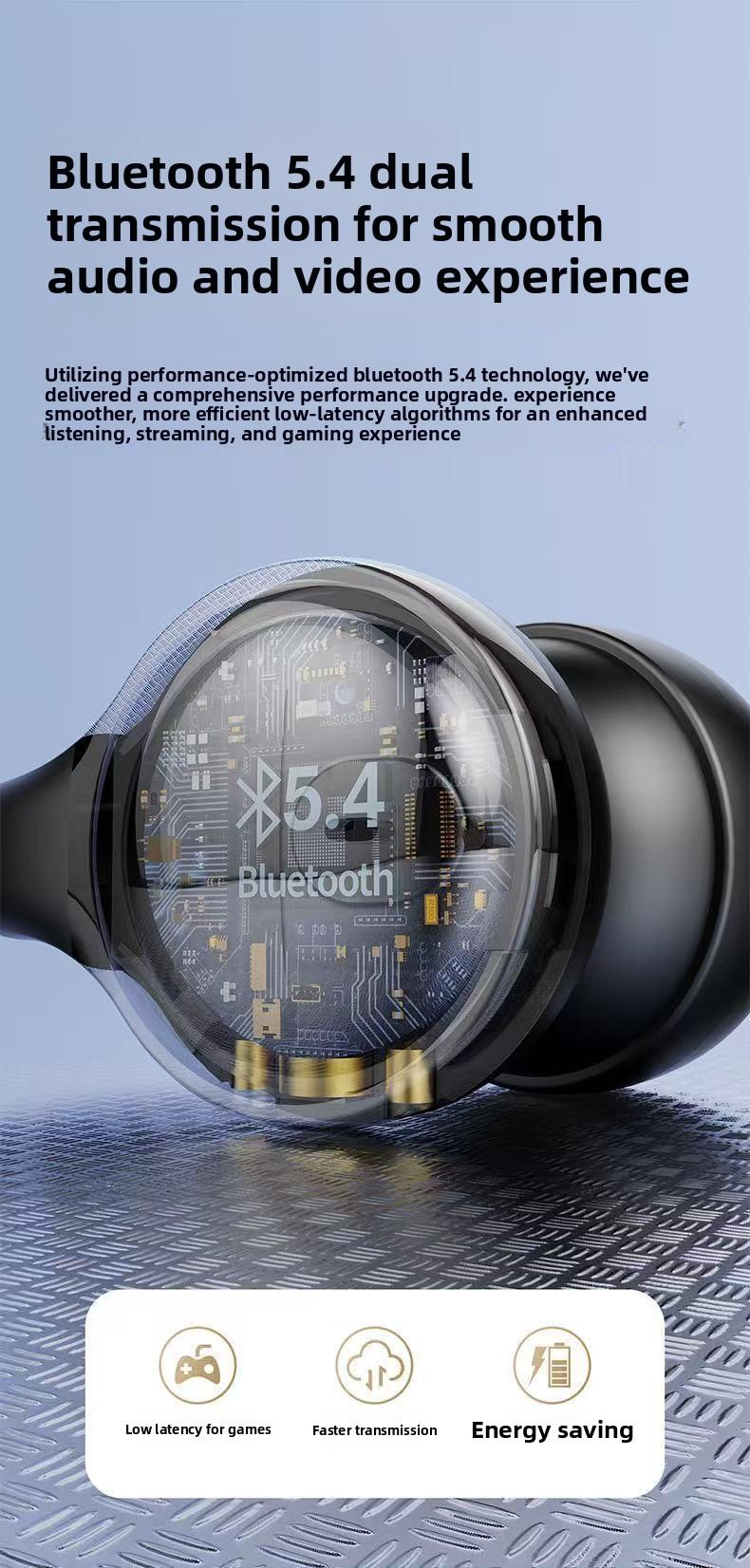 2026 New Berlin Sound Bluetooth Headphones with Ultra-Long Battery Life, Large Power, Bone Conduction, Non-In-Ear, Sports Ear Clip Stereo Bluetooth Headphones