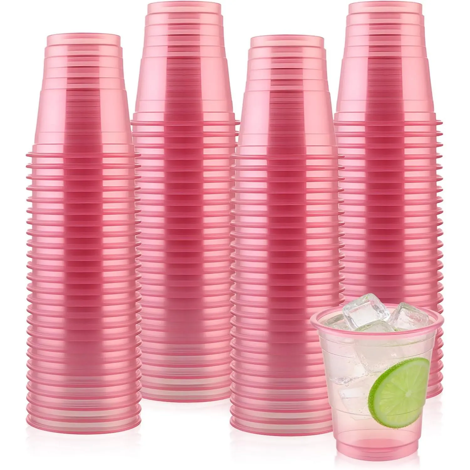100 Pack 2 oz Clear Disposable Plastic Shot glasses, Mini Disposable Shot Cups for Mother's Day, Birthdays, Weddings, BBQs, Picnics & Daily Use()