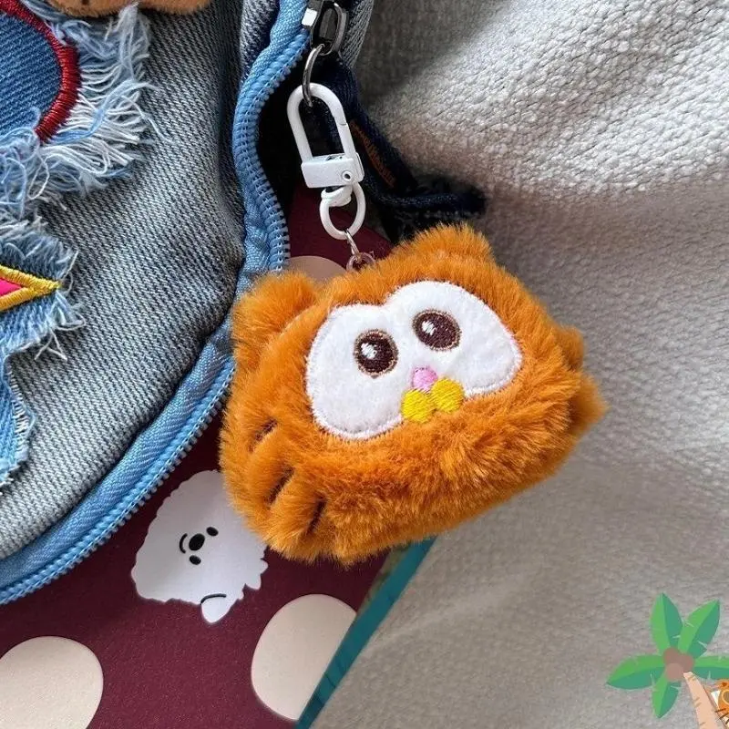 5.5cm/2.17in Soft Plush Keychains, Kawaii Aesthetic Cartoon Characters (Garfield, Stitch) Pendant, Unisex Cute Stuffed Toy Gift & Decorative Doll Peripherals, Cute Toy