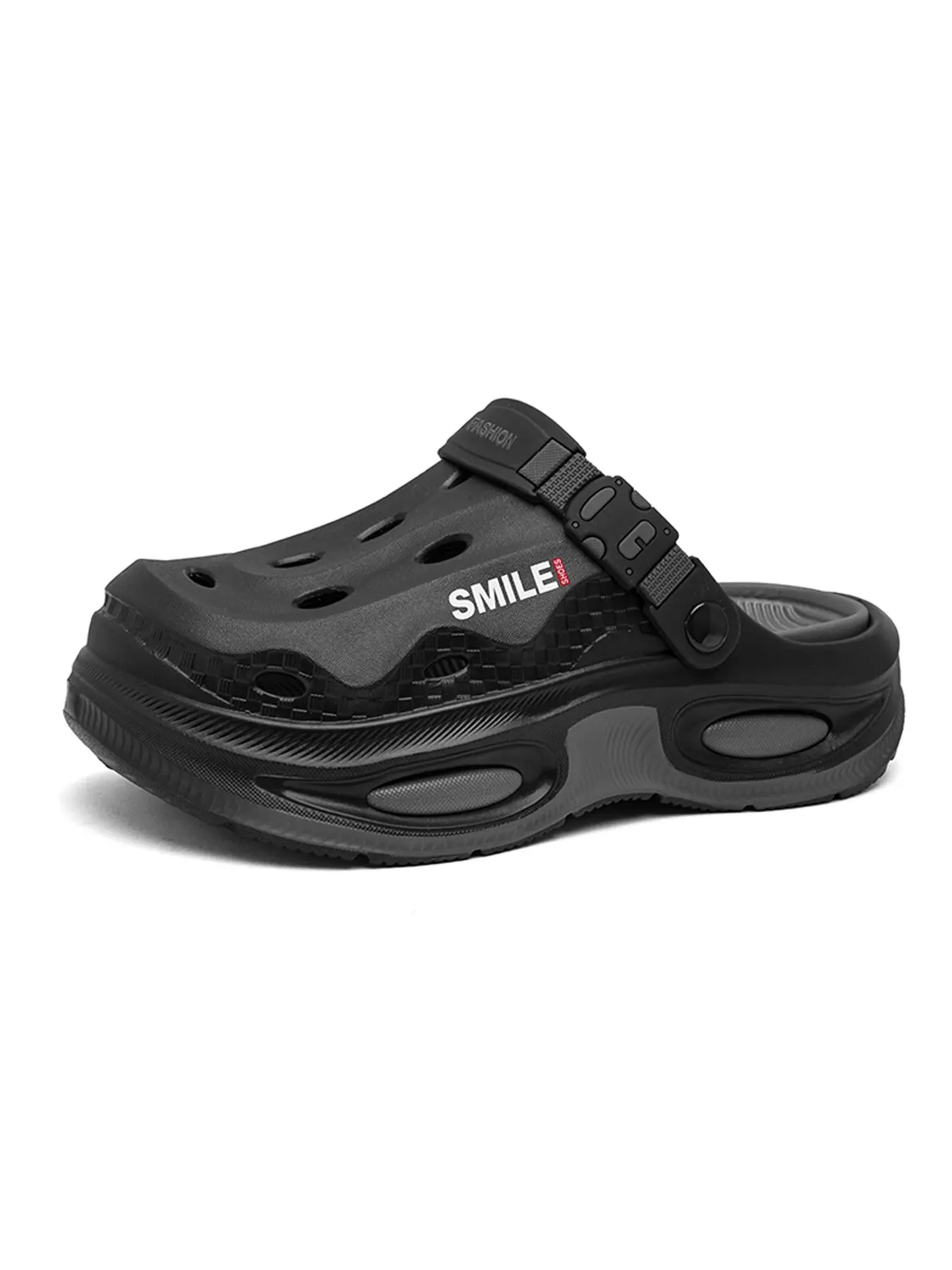 Men's Trendy Chunky Platform Clogs, Slip-On Sport Sandals with Adjustable Buckle, Breathable EVA Tank Shoes for Outdoor Hiking, Beach & Everyday Casual Wear